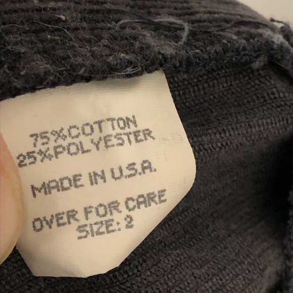 VTG A&F 27x32 low rise corduroy bootcut jeans Y2K 0545 made in USA charcoal gray - Picture 9 of 11